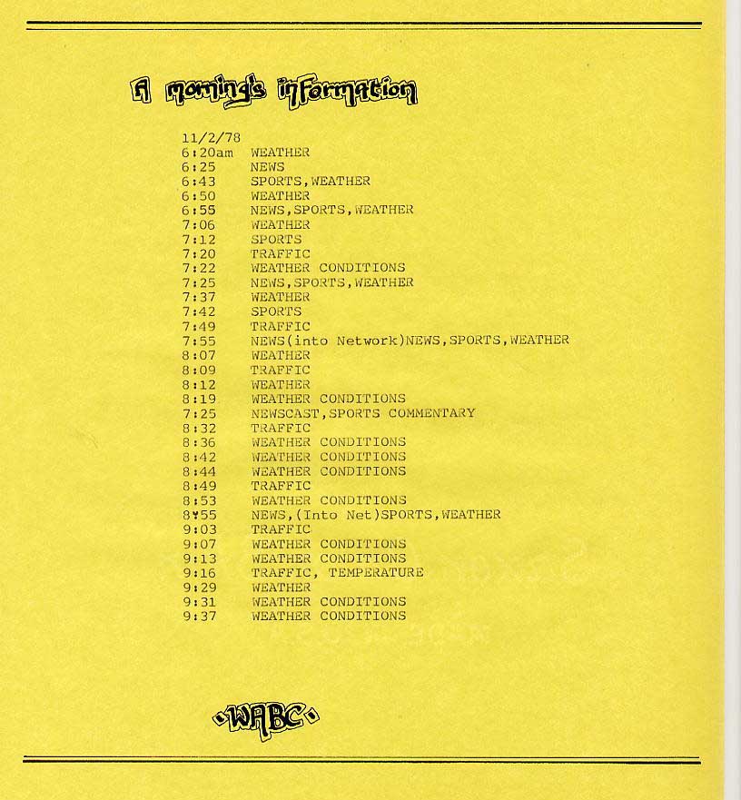 WABC Schedule