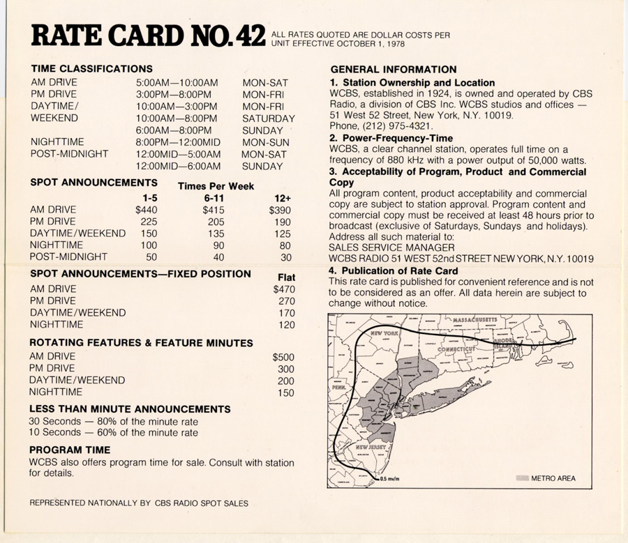 Ratecard inside