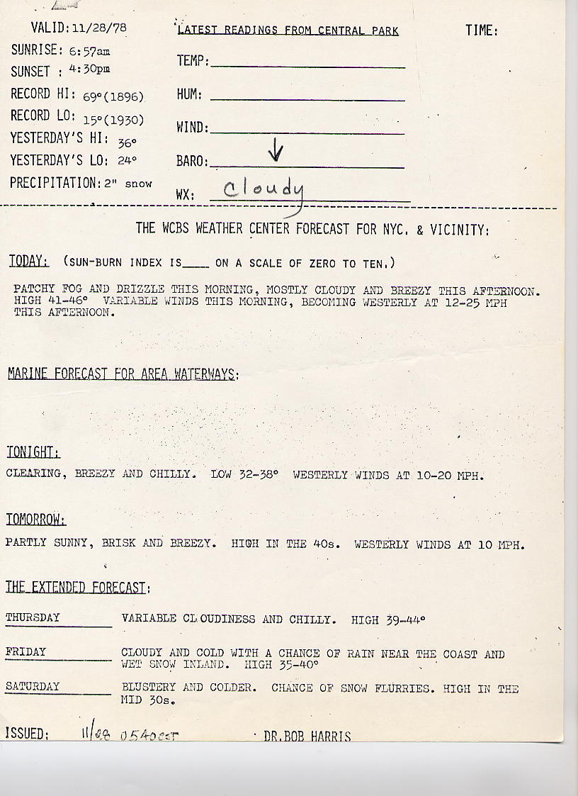 WCBS Weather Script